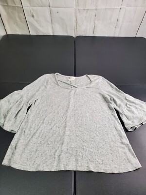 Caution to The Wind Juniors Blouse 3/4 Sleeve Criss Cross Front Neck Pullover Md-image