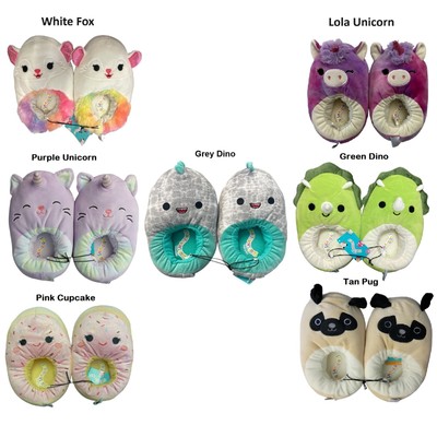 Squishmallows Unisex Youth Slip On Soft & Cozy Cute Plush Squishie Slippers-image