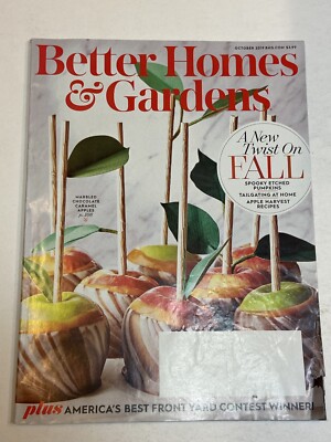 Better Homes and Gardens Magazine Oct 2019 Twist on Fall Chocolate Carmel Apples-image