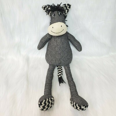 Pier 1 One Imports Tilly Black White Chevron Zebra Plush 20