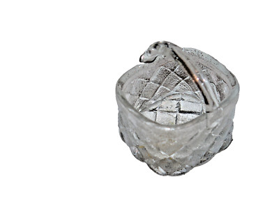 Glass Mini Basket With Handle Toothpick Holder Braid Design Midwest Importers-image