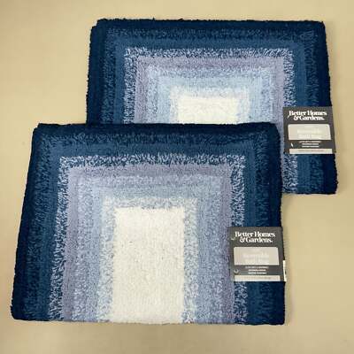 BETTER HOMES & GARDEN (2 PACK) Cotton Reversible Bath Rug 20X30