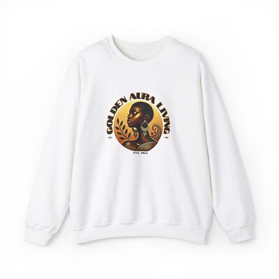 Golden Aura Sweatshirt, Unisex Jumper, Comfortable Pullover, Cozy Sweater,-image