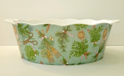 Herbs Melamine Serving Bowl Design Imports Italy Dill Basil Oregano Chives Green-image
