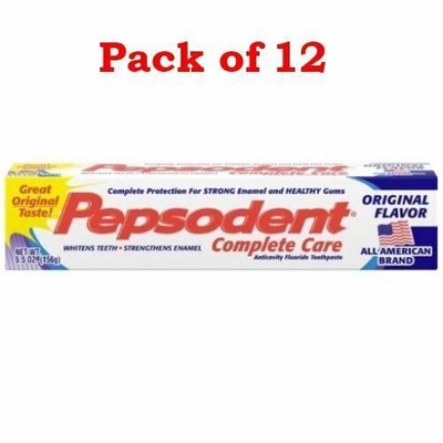 Pepsodent Complete Care Anticavity Fluoride Toothpaste Original 5.5 Oz 12 Pack-image