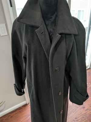 Vintage Forecaster of Boston Women’s Wool Blk Trench Coat Size 12-image