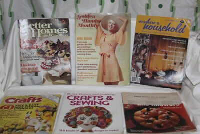 Vintage BETTER HOMES & GARDENS Woman's Day Sewing Crafts Magazine Lot of 6 E-image