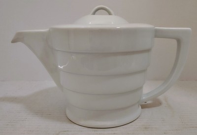 Frank Lloyd Wright Collection Guggenheim Ceramic White Teapot Henriksen Imports-image