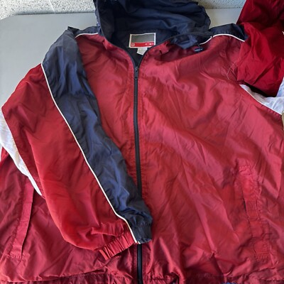 “Ocean Pacific Vintage 80s” Jacket XL Windbreaker Blue Rainbow OP Surf Beach-image