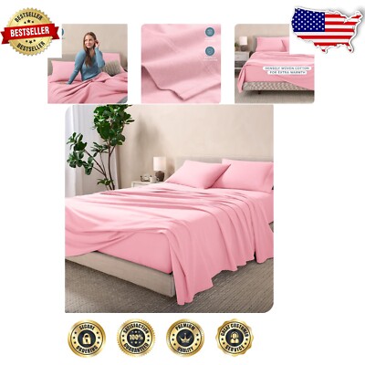 OEKO-TEX Certified Twin Flannel Sheet Set - Heavyweight Cotton for Cozy Comfort-image