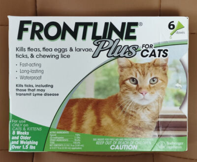 Front Plus Cats Over 1.5lbs, parasite treatment,flea,tick prevents-6 Doses-image