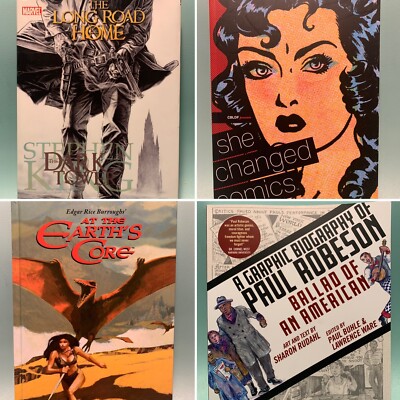 [UNREAD] Various Graphic Novel Lot Of 4 - Stephen King Edgar Rice Burroughs MORE-image