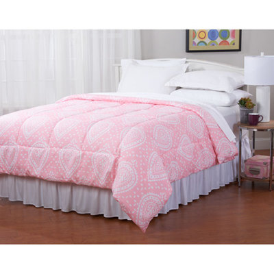 EMILY COMFORTER HYPO-ALLERGENIC DOWN ALTERNATIVE FULL TWIN SIZE GIRLS ROOM DORM -image