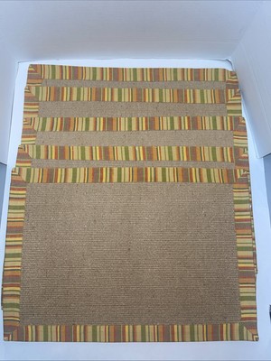 Pier1 Bohemian Striped Placemats Jute & Cotton 13 X 19