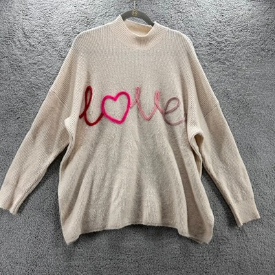 Heyday Women's Large Oversized Sweater LOVE Comfortable Cozy-image