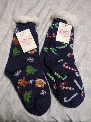 Cozy Hub Socks - 2 Pair - Christmas Theme - For Sizes 4-10-image