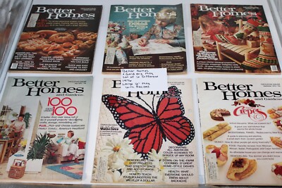 Better Homes & Gardens Magazine lot of 6, 1976, Large 12