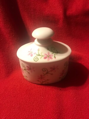 I.W.Rice & Co An Irice Import Porcelain  Covered Trinket Box  Hand Painted -image