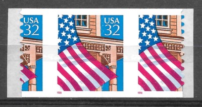 MISPERFORATED (MIS-Die-Cut) Scott #2915A, 10 x 10, 32c Flag over Porch, Mint NH-image