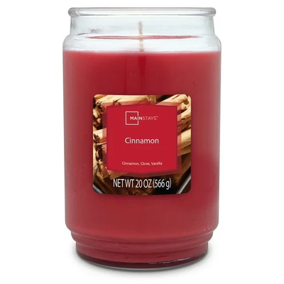 Cinnamon Scented Single-Wick Large Glass Jar Candle 20 Oz Select Scen-image