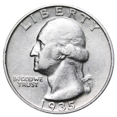 1935 Washington Quarter XF/AU Complete Your Album!-image