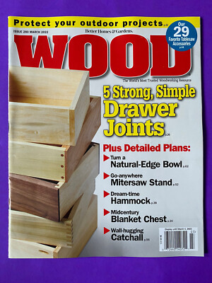 Better Homes Garden WOOD Magazine March 2022 Drawer Joints-image