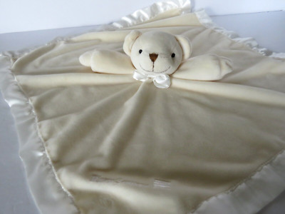 River Source Bear Baby Lovey Security Blanket Ivory Soft Cozy Nap Sleepy Plush-image