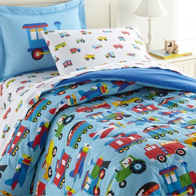 Kids Cotton Full Comforter Set – Lightweight, Fits Full Mattress, 2 Pillow Sh...-image