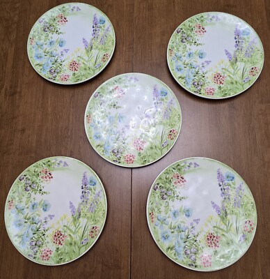 Pier 1 Botanical Garden Salad Plates Set 5 Piece-image