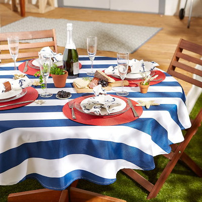 Design Imports Nautical Blue Cabana Stripe  60