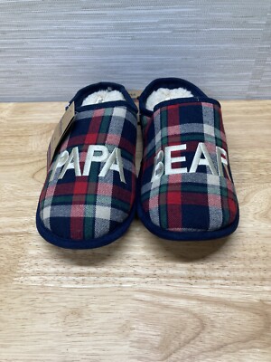 Dearfoams Cozy Comfort Mens Papa  Bear Memory Foam Limited Edition Medium 9/10-image