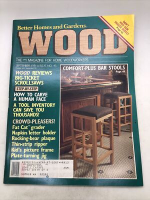 Better Homes And Gardens Wood Magazine Sept 1991 Bar Stool Toy Grader Buffet etc-image