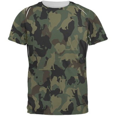 Cat Camo Catmouflage All Over Adult T-Shirt-image