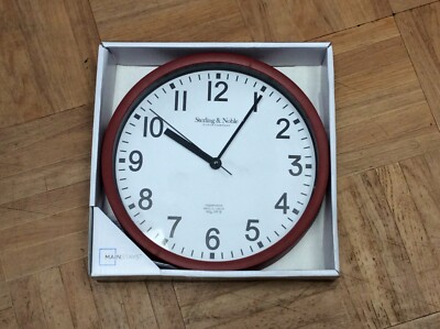 8-Wall Clock MainStays 8.78 in Dia (22.3CM) BOX of  8 (Color RED)-image