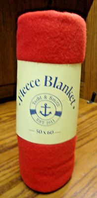 Yacht & Smith Fleece Blanket 50x60 Red Ultra Soft Blanket-Travel-Year Round  965-image