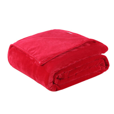 Blanket Cozy Throw Blankets Flannel Red Household Comfortable-image