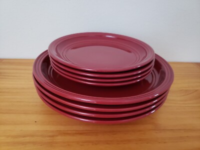 Set of 8 Mainstays Rainforest Red Sedona Stoneware 8