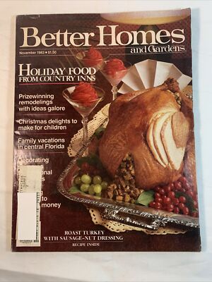 Better Homes and Gardens magazine Holiday Food Country Inns November 1983-image