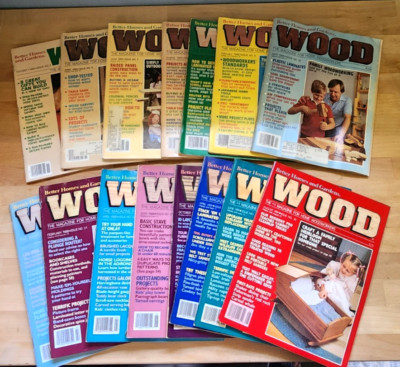 Lot Of 15 - WOOD Magazine Better Homes and Gardens Mixed Issues 1984-1989-image