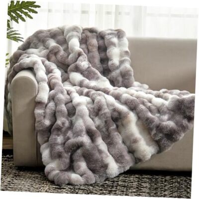 Cozy Bliss Faux Fur Throw Blanket for Couch, Throw(50