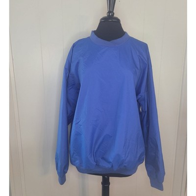 VTG Holloway V-Neck Pullover Windbreaker Men's L Wind Water Resistant Royal Blue-image