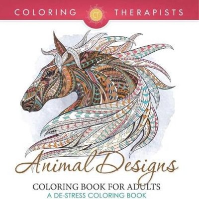Coloring Therap Animal Designs Coloring Book For Adults  (Paperback) (UK IMPORT)-image