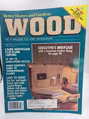 Wood Better Homes & Gardens February 1991 Briefcase Woodworking Magazine -image