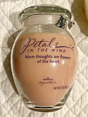 Petals In the Wind Signature Candle 23oz Glass Jar Rare Hallmark Vintage NEW -image
