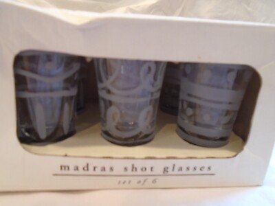 Pier 1 Imports,Shot Glasses, Set of 6,Tall, Awesome Design,Made in England-image