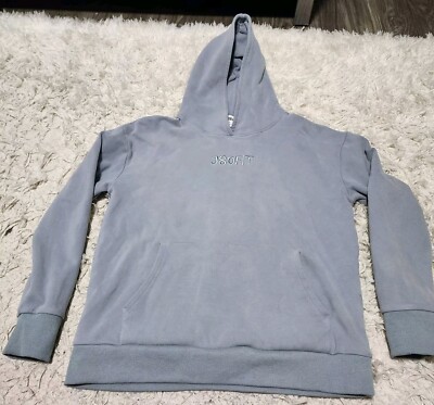 J80 Fit Comfort Cozy Breeze Athletic Hoodie Chest Logo Steel Women’s Size Medium-image