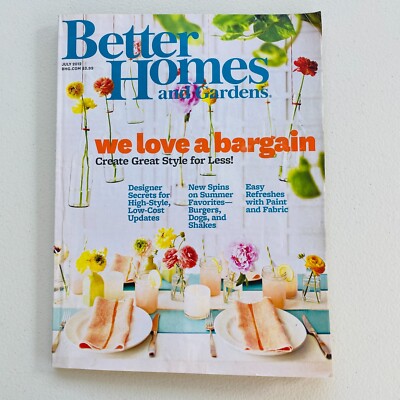 Better Homes & Gardens Magazine July 2012 We Love A Bargain No Mail Label-image