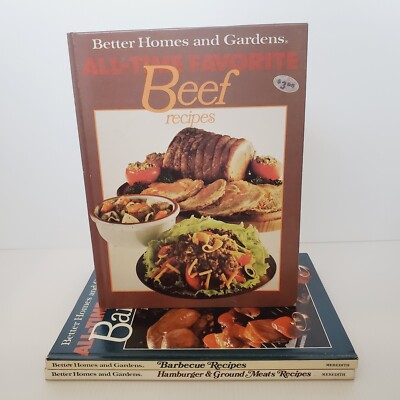 All-Time Favorite Beef & Hamburger & Barbecue 3 Cookbooks Better Homes & Gardens-image