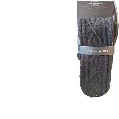 Tahari Womens Slipper Socks Sz 4-10 Gray Cozy Comfy Soft Confortable New-image