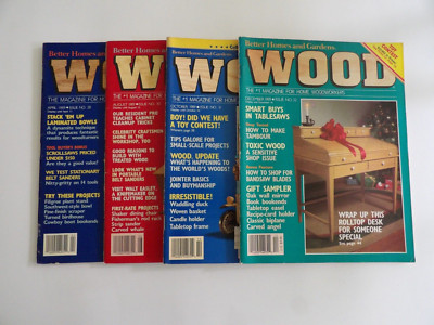 LOT OF (4) BETTER HOMES AND GARDENS WOOD 1989 MAGAZINES-image